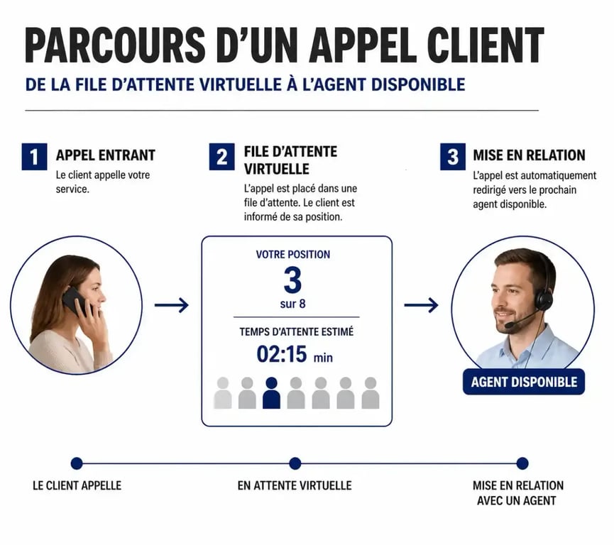 Schéma explicatif du fonctionnement du call back pour la relation client